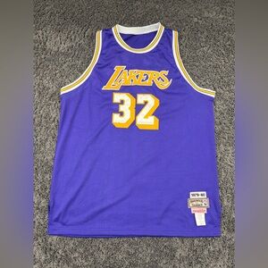 Mitchell & Ness Los Angeles Lakers Magic Johnson 1979-80 Sewn Jersey Mens 56 2XL